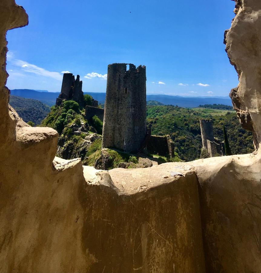 4 Star Cabaret Lastours 4 Chateaux Amazing Cathar Landmark Private Luxury 4 Star Air Conditioned Terrasse With Views Eksteriør billede